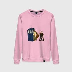 Свитшот хлопковый женский Доктор Кто - The X-Files, цвет: светло-розовый