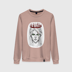 Свитшот хлопковый женский Цирилла, цвет: пыльно-розовый
