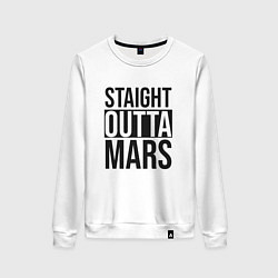 Свитшот хлопковый женский Прямиком с Марса, цвет: белый