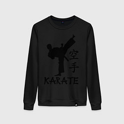 Свитшот хлопковый женский Karate craftsmanship, цвет: черный