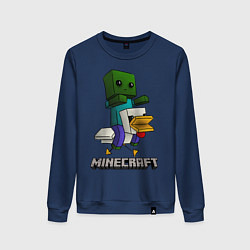 Свитшот хлопковый женский MINECRAFT, цвет: тёмно-синий