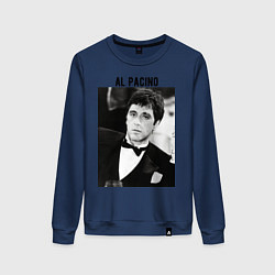 Свитшот хлопковый женский Аль Пачино, цвет: тёмно-синий