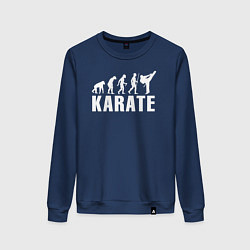 Свитшот хлопковый женский Karate Evolution, цвет: тёмно-синий