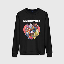 Свитшот хлопковый женский UNDERTALE, цвет: черный