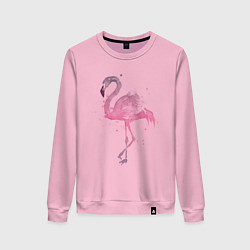 Свитшот хлопковый женский Flamingo, цвет: светло-розовый