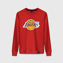 Свитшот хлопковый женский LA LAKERSспина, цвет: красный