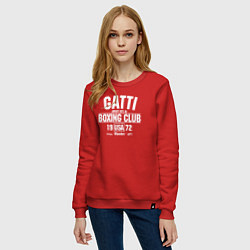 Свитшот хлопковый женский Gatti Boxing Club, цвет: красный — фото 2