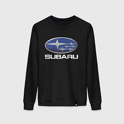 Свитшот хлопковый женский SUBARU, цвет: черный