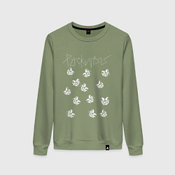 Свитшот хлопковый женский PYROKINESIS, цвет: авокадо