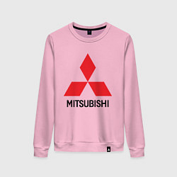 Свитшот хлопковый женский MITSUBISHI, цвет: светло-розовый