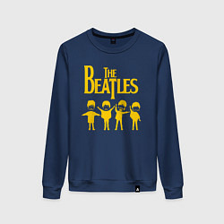 Свитшот хлопковый женский Beatles, цвет: тёмно-синий