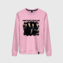 Свитшот хлопковый женский Nickelback, цвет: светло-розовый