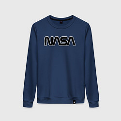 Свитшот хлопковый женский NASA, цвет: тёмно-синий