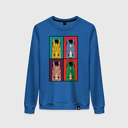 Свитшот хлопковый женский BoJack Horseman, цвет: синий