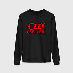 Свитшот хлопковый женский Ozzy Osbourne hard metal, цвет: черный