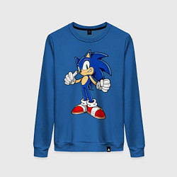 Свитшот хлопковый женский Sonic, цвет: синий