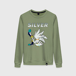 Свитшот хлопковый женский SONIC Silver, цвет: авокадо