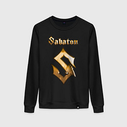 Свитшот хлопковый женский SABATON, цвет: черный