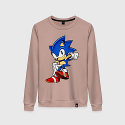 Свитшот хлопковый женский SONIC, цвет: пыльно-розовый