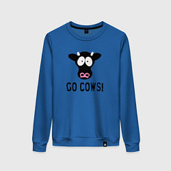 Свитшот хлопковый женский South Park Go Cows!, цвет: синий