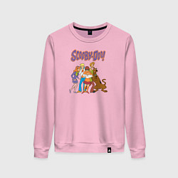 Свитшот хлопковый женский Scooby-Doo, цвет: светло-розовый