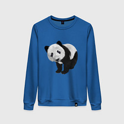 Свитшот хлопковый женский Панда, цвет: синий