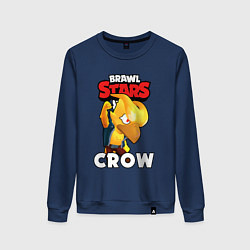 Свитшот хлопковый женский BRAWL STARS CROW PHOENIX, цвет: тёмно-синий