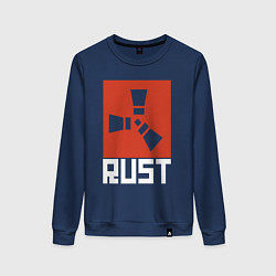 Свитшот хлопковый женский RUST, цвет: тёмно-синий
