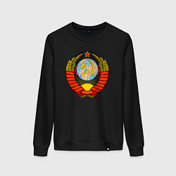 Свитшот хлопковый женский СССР, цвет: черный