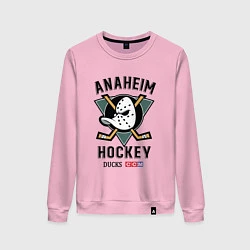 Свитшот хлопковый женский ANAHEIM DUCKS, цвет: светло-розовый