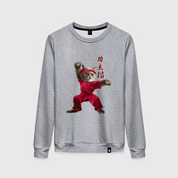 Свитшот хлопковый женский Karate Cat, цвет: меланж
