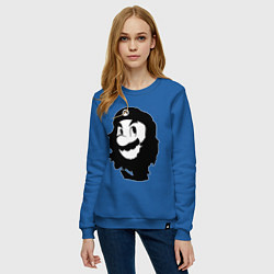 Свитшот хлопковый женский Che Mario, цвет: синий — фото 2