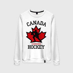 Свитшот хлопковый женский Canada Hockey, цвет: белый