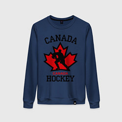 Свитшот хлопковый женский Canada Hockey, цвет: тёмно-синий