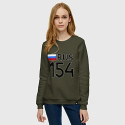Свитшот хлопковый женский RUS 154, цвет: хаки — фото 2