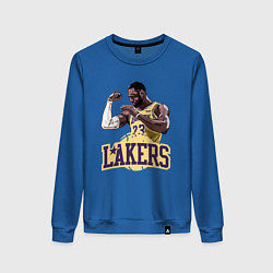 Свитшот хлопковый женский LeBron - Lakers, цвет: синий
