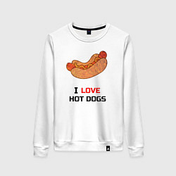 Женский свитшот Love HOT DOGS