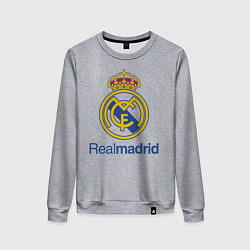 Свитшот хлопковый женский Real Madrid FC, цвет: меланж