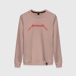 Свитшот хлопковый женский And Justice For All Metallica, цвет: пыльно-розовый