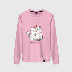 Свитшот хлопковый женский Merry Cat, цвет: светло-розовый