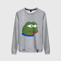 Свитшот хлопковый женский Pepe MonkaS, цвет: меланж