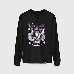 Свитшот хлопковый женский Dark Unicorn, цвет: черный