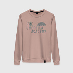 Свитшот хлопковый женский Umbrella academy, цвет: пыльно-розовый
