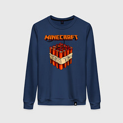 Свитшот хлопковый женский Minecraft, цвет: тёмно-синий