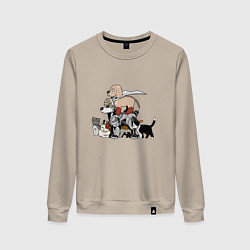 Свитшот хлопковый женский One Punch Man, цвет: миндальный