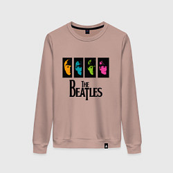 Свитшот хлопковый женский Всемирный день The Beatles, цвет: пыльно-розовый