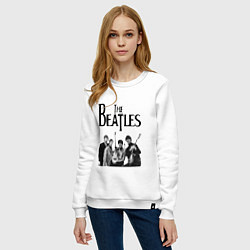 Свитшот хлопковый женский The Beatles, цвет: белый — фото 2