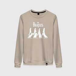 Свитшот хлопковый женский The Beatles, цвет: миндальный