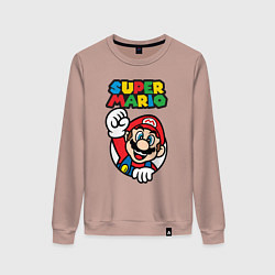 Свитшот хлопковый женский Mario, цвет: пыльно-розовый