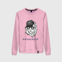 Свитшот хлопковый женский Peugeot Пежо Z, цвет: светло-розовый